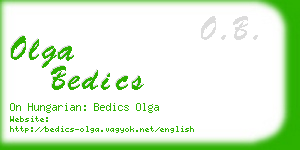 olga bedics business card